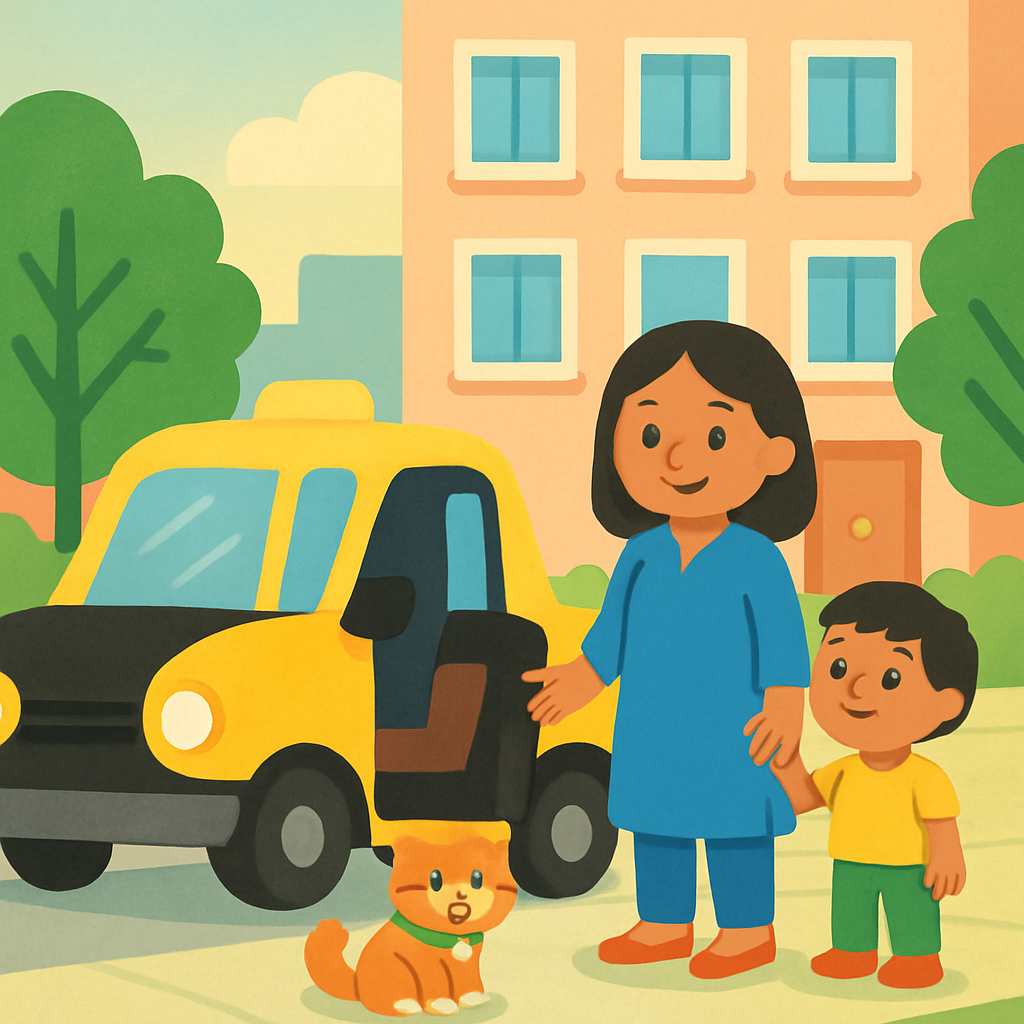 My autistic child doesn't like new drivers — Uber rides — opening panel