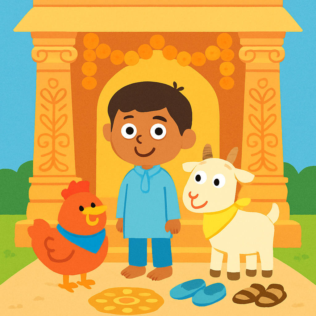 Taking my autistic child to the temple / mandir — opening panel