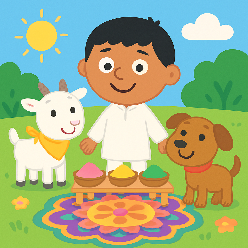 Holi celebration with autistic child — sensory help — opening panel