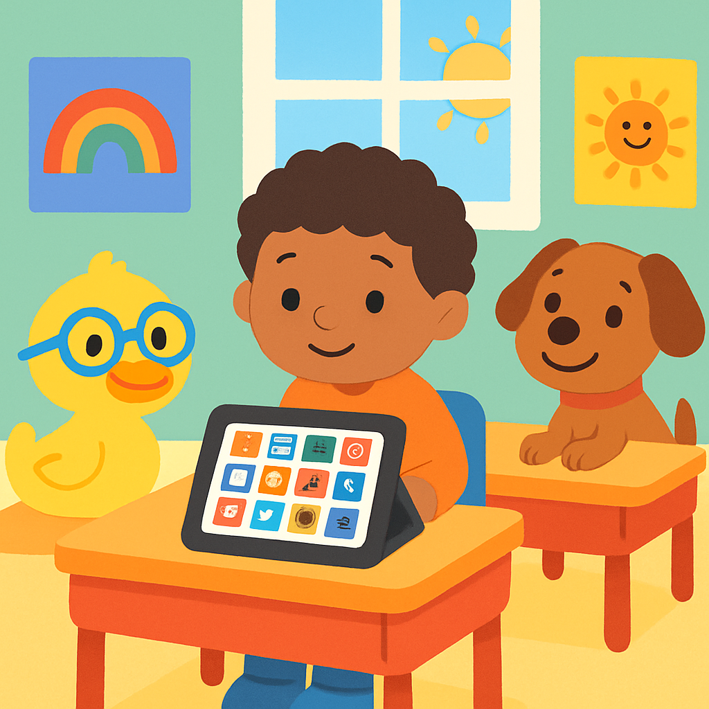 Using Avaz in school with peers — opening panel
