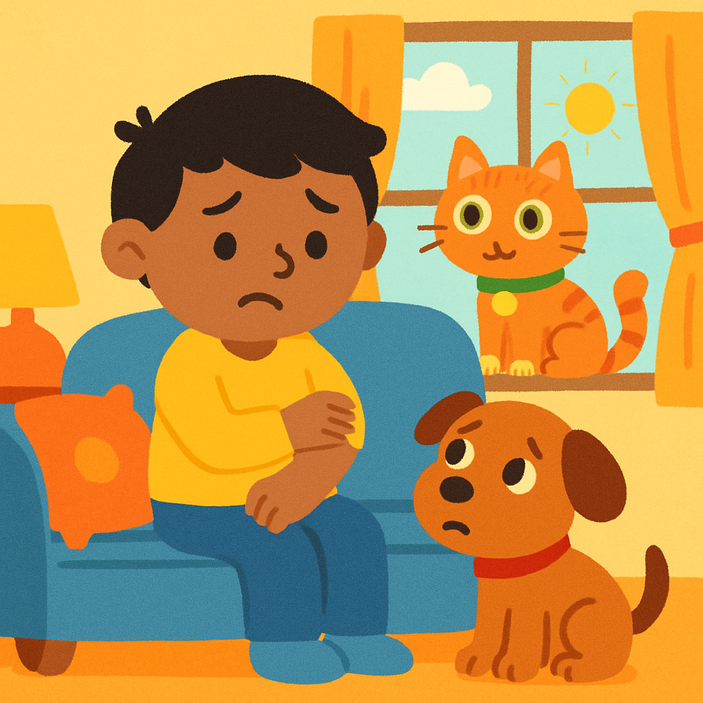 My nonverbal child keeps scratching — teaching about itchy — opening panel
