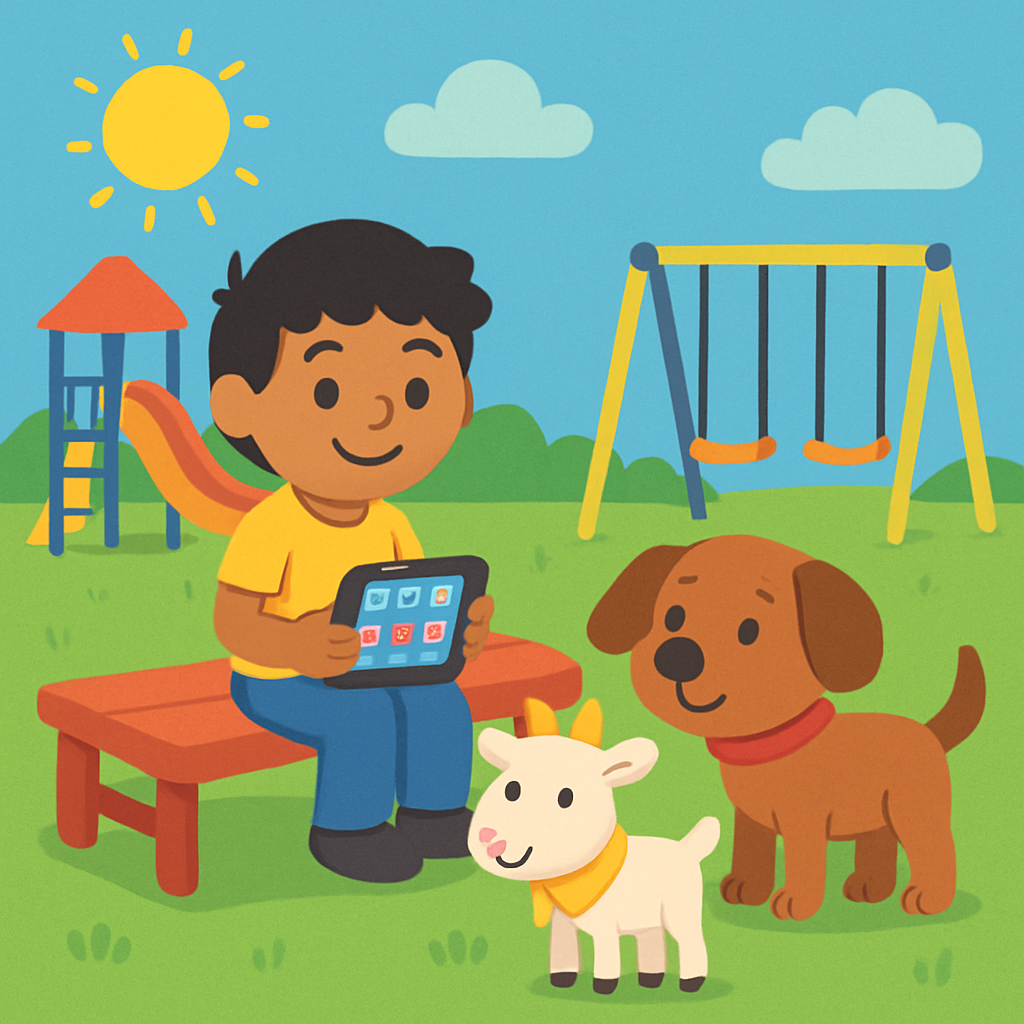 Introducing my child's AAC to new people — opening panel
