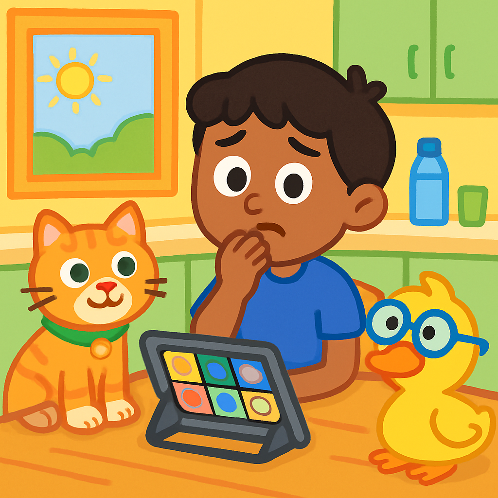 Teaching my autistic child to signal thirst — opening panel