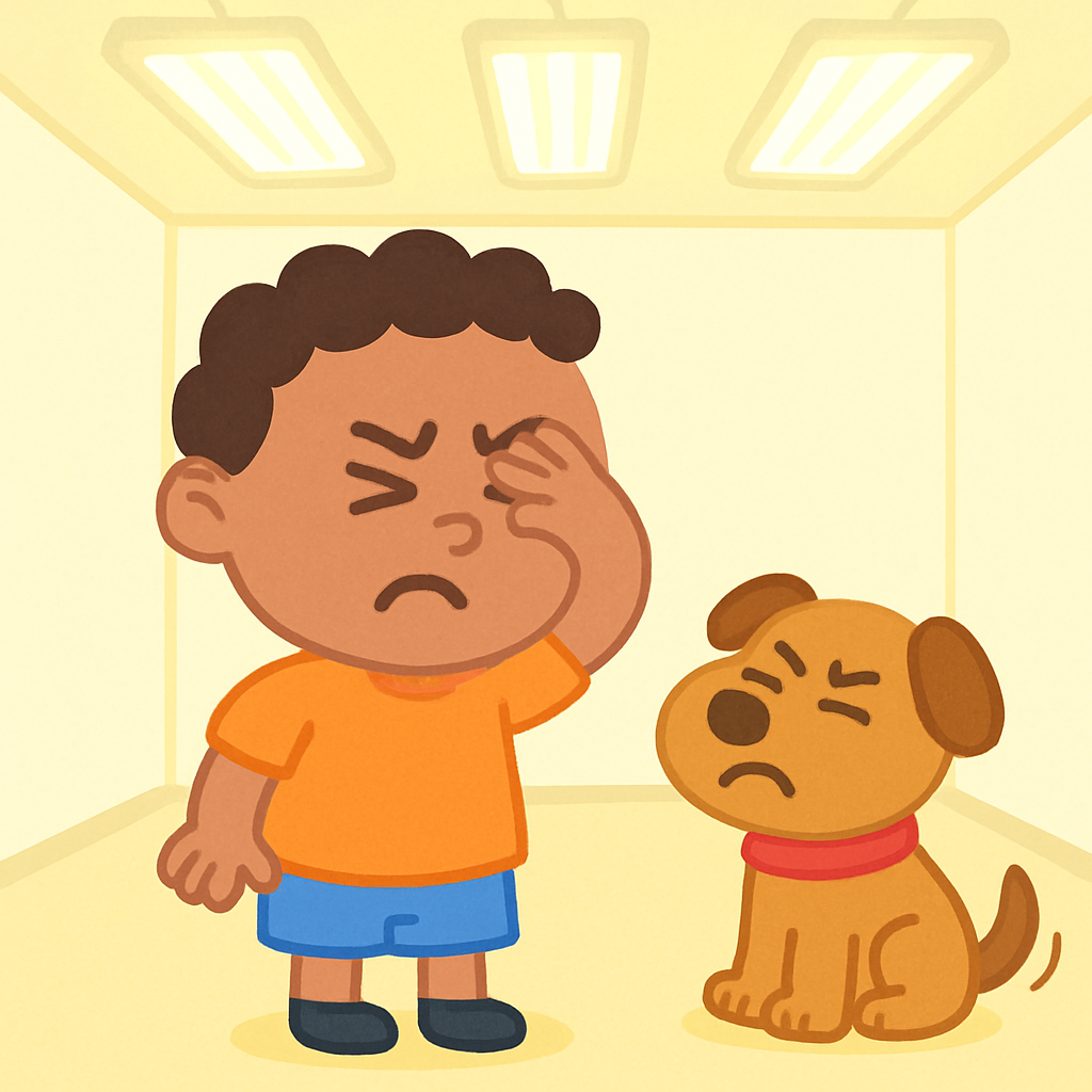 Bright lights bother my autistic child — sensory — opening panel