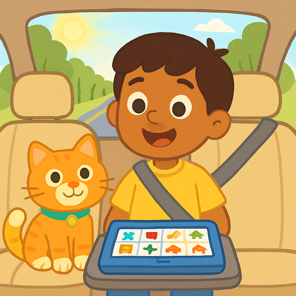 How to let my autistic child use Avaz in the back of the car safely — opening panel