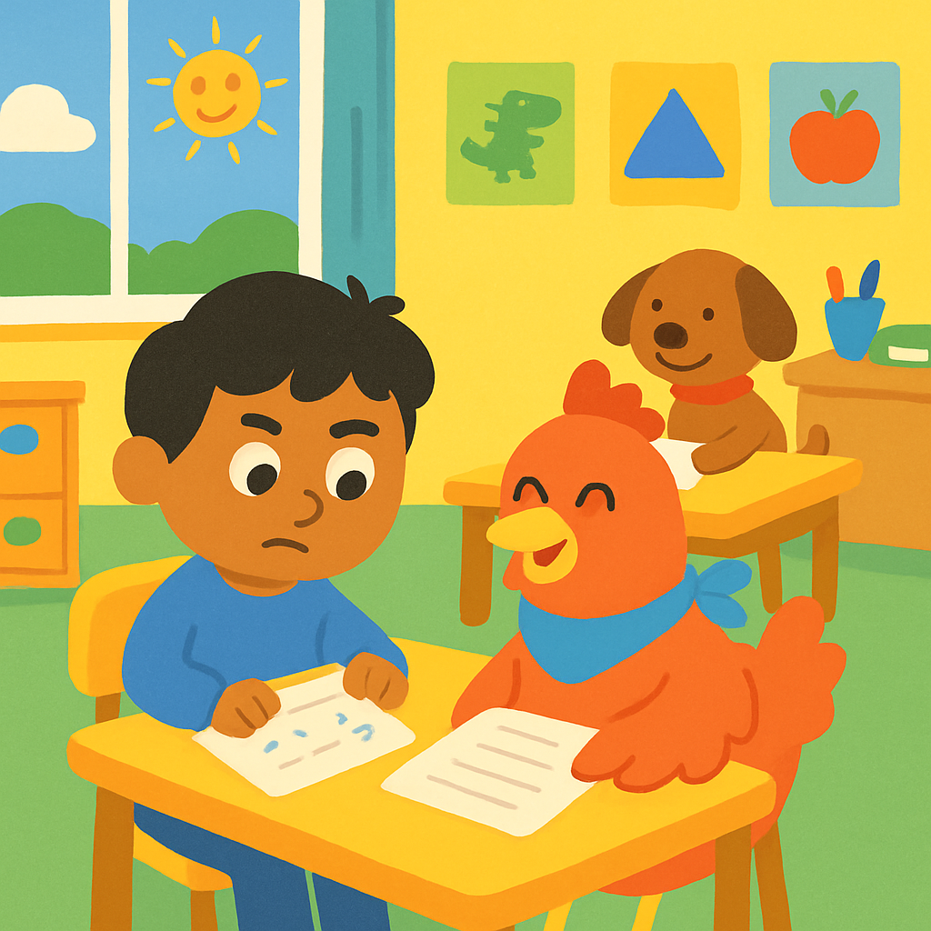 How my nonverbal child can ask the class teacher for help — opening panel