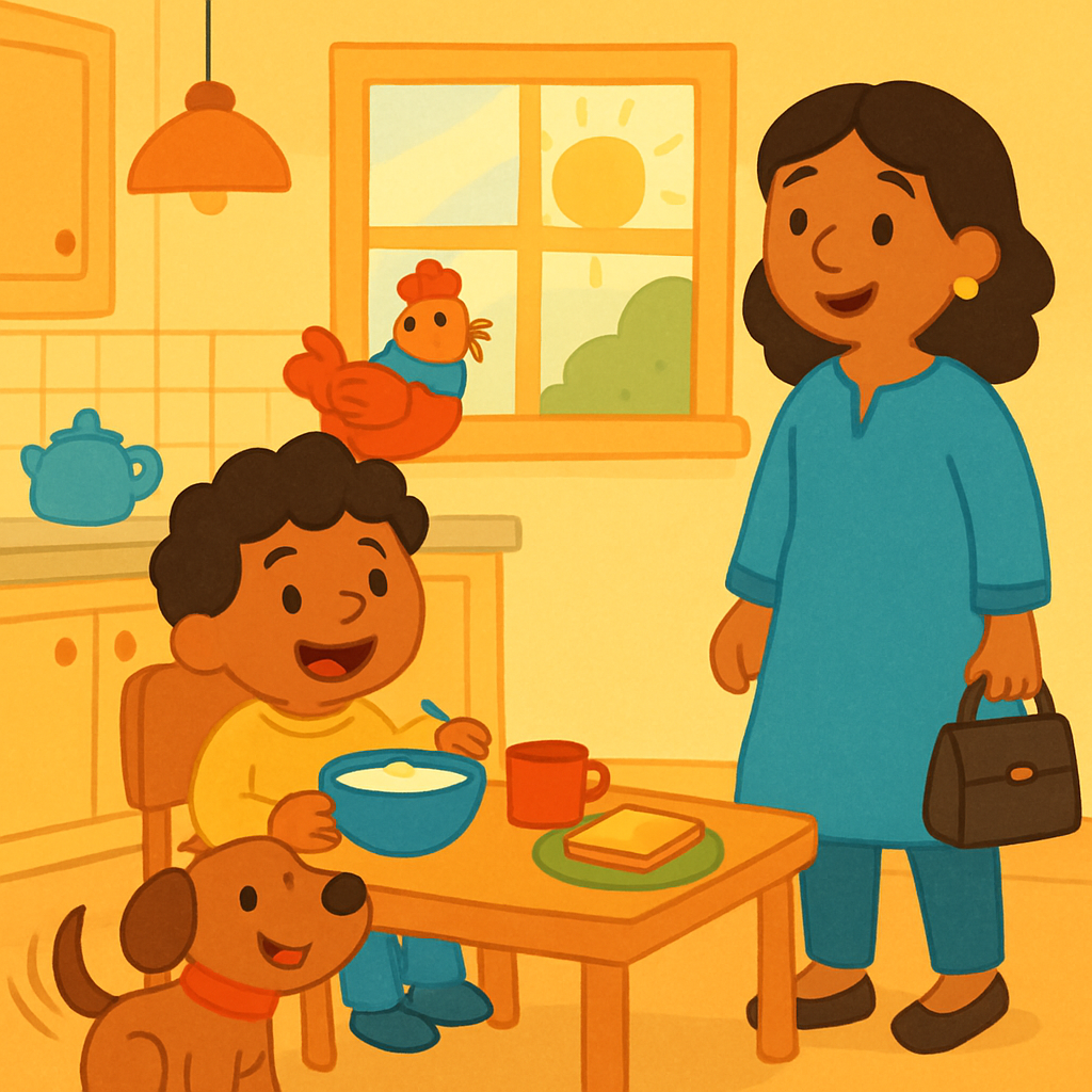 Mama is going back to work — preparing my autistic child — opening panel